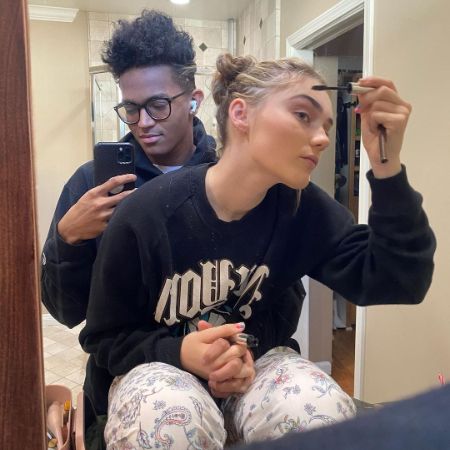 Noah Zulfikar and Meg Donnelly took a picture as they got ready. 
